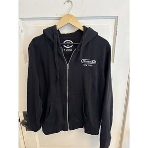 Nintendo‎ New York Women's 1889 Mario Coin OFFICIAL Black Hoodie Sweatshirt XL